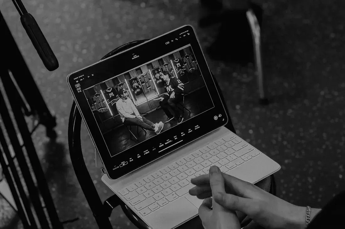 Reviewing the final cut on an iPad
