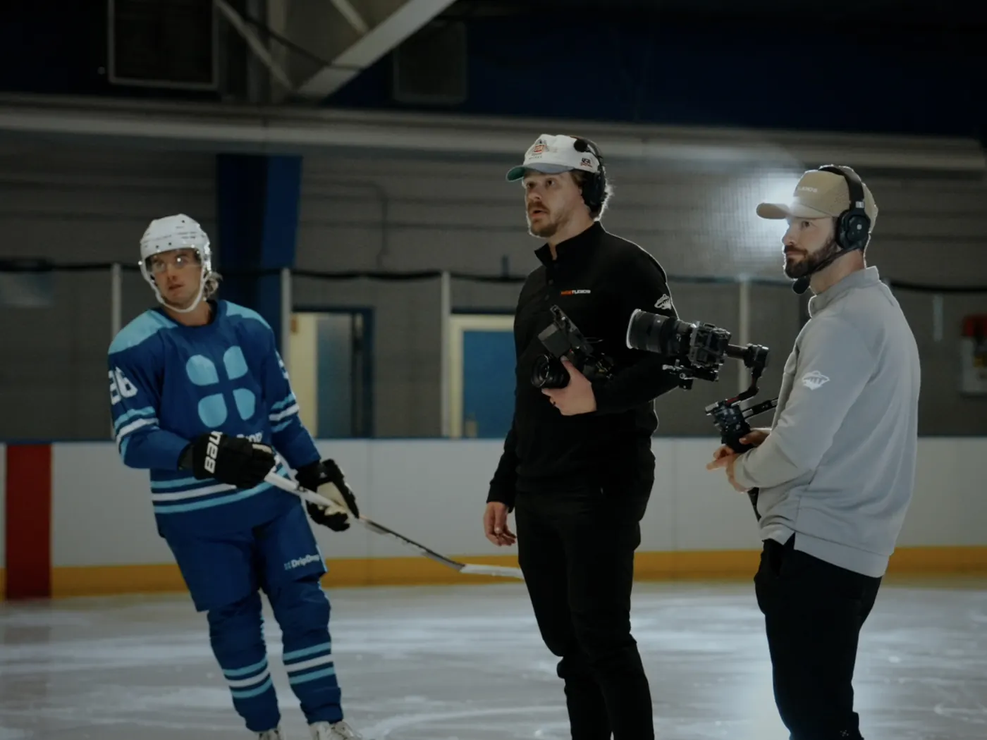 On the ice with the crew